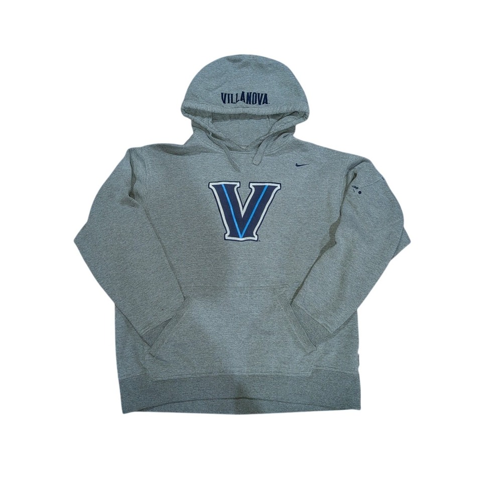 Nike Team Villanova Wildcats Hoodie Mens XL Gray NCAA Sweatshirt Tailgate